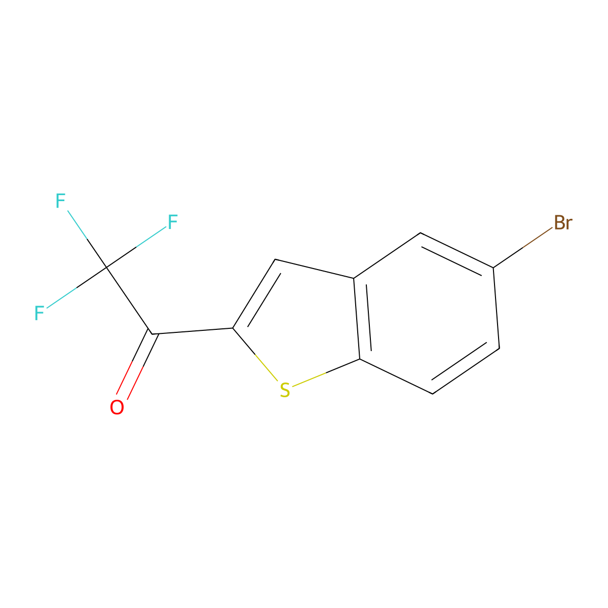 1-(5-Bromobenzo[b]thiophen-2-yl)-2,2,2-trifluoroethanone molecular structure, CAS 1391766-44-1