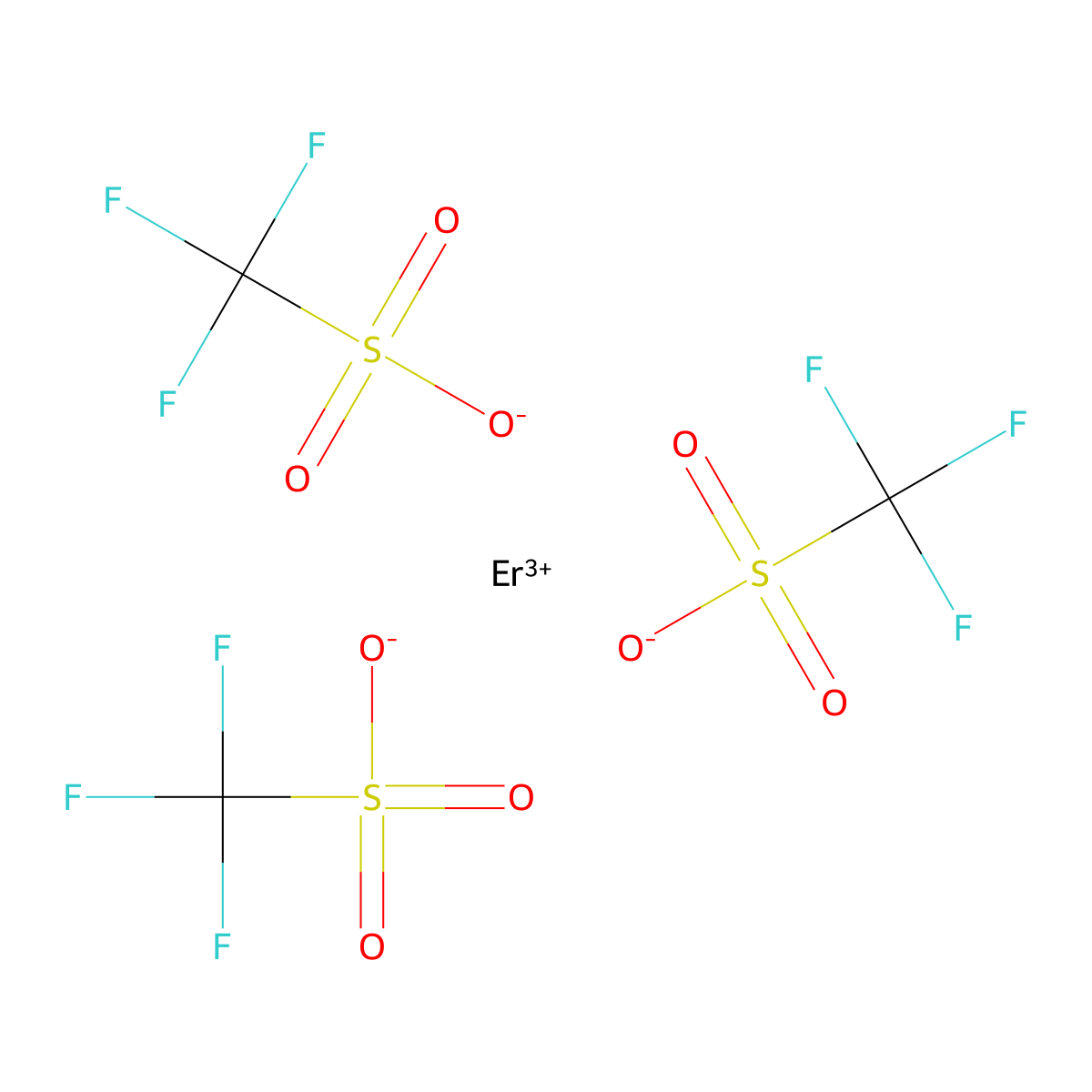 Erbium(III) trifluoromethanesulfonate molecular structure, CAS 139177-64-3