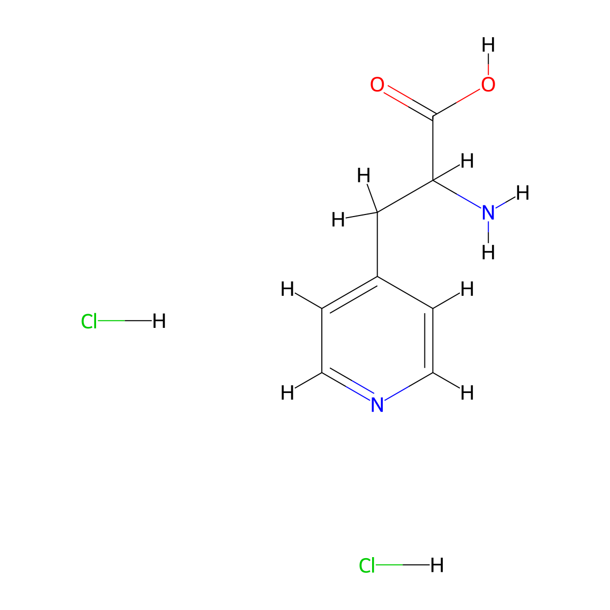 2-Amino-3-(pyridin-4-YL)propanoic acid dihydrochloride molecular structure, CAS 139178-88-4