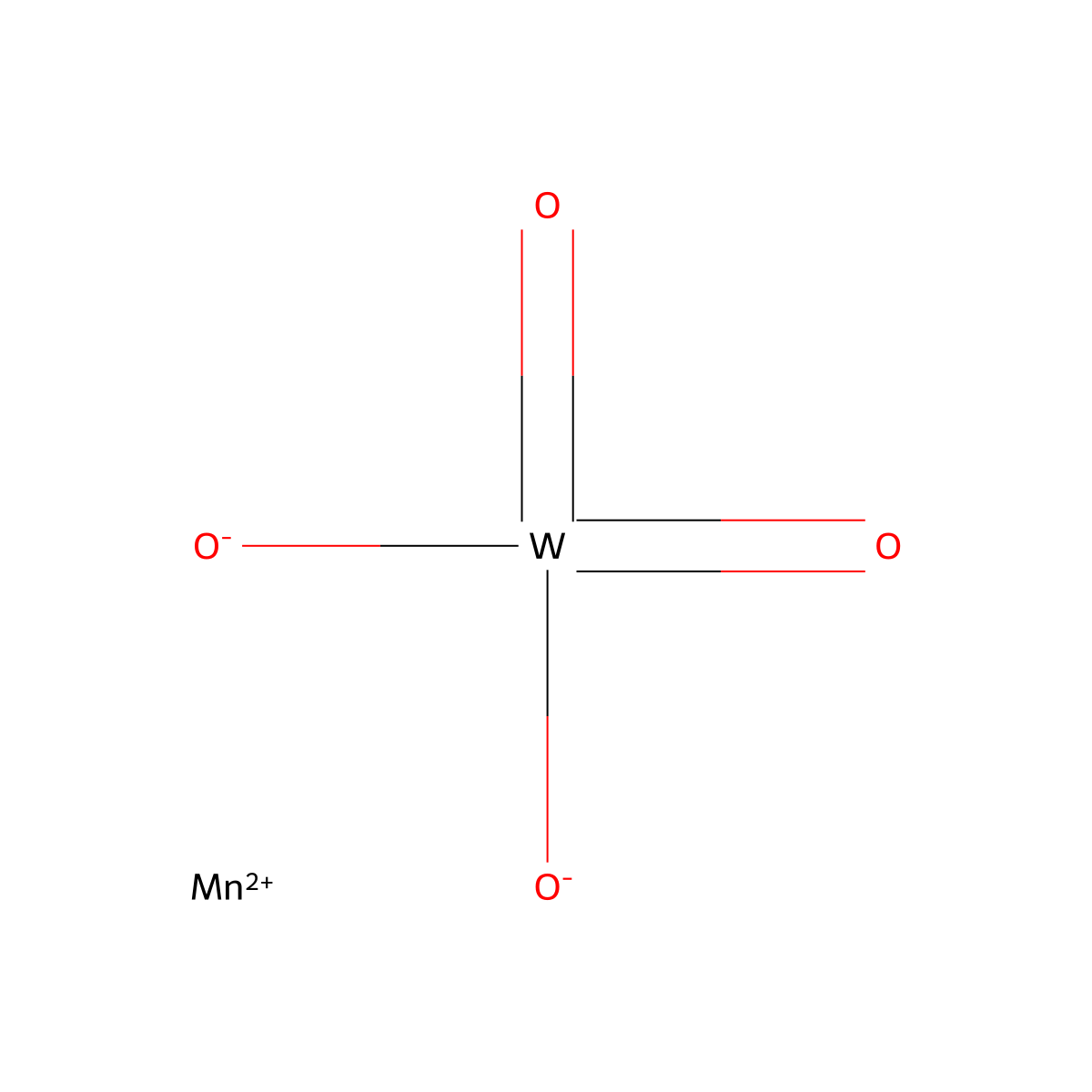 Manganese tungsten oxide (MnWO4) molecular structure, CAS 13918-22-4