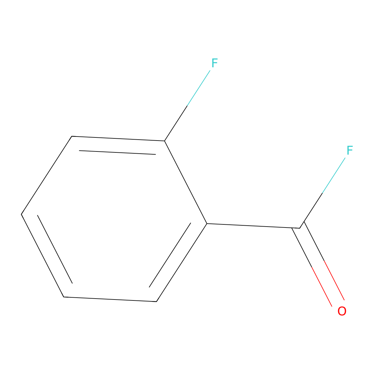 2-Fluorobenzoyl fluoride molecular structure, CAS 13918-90-6
