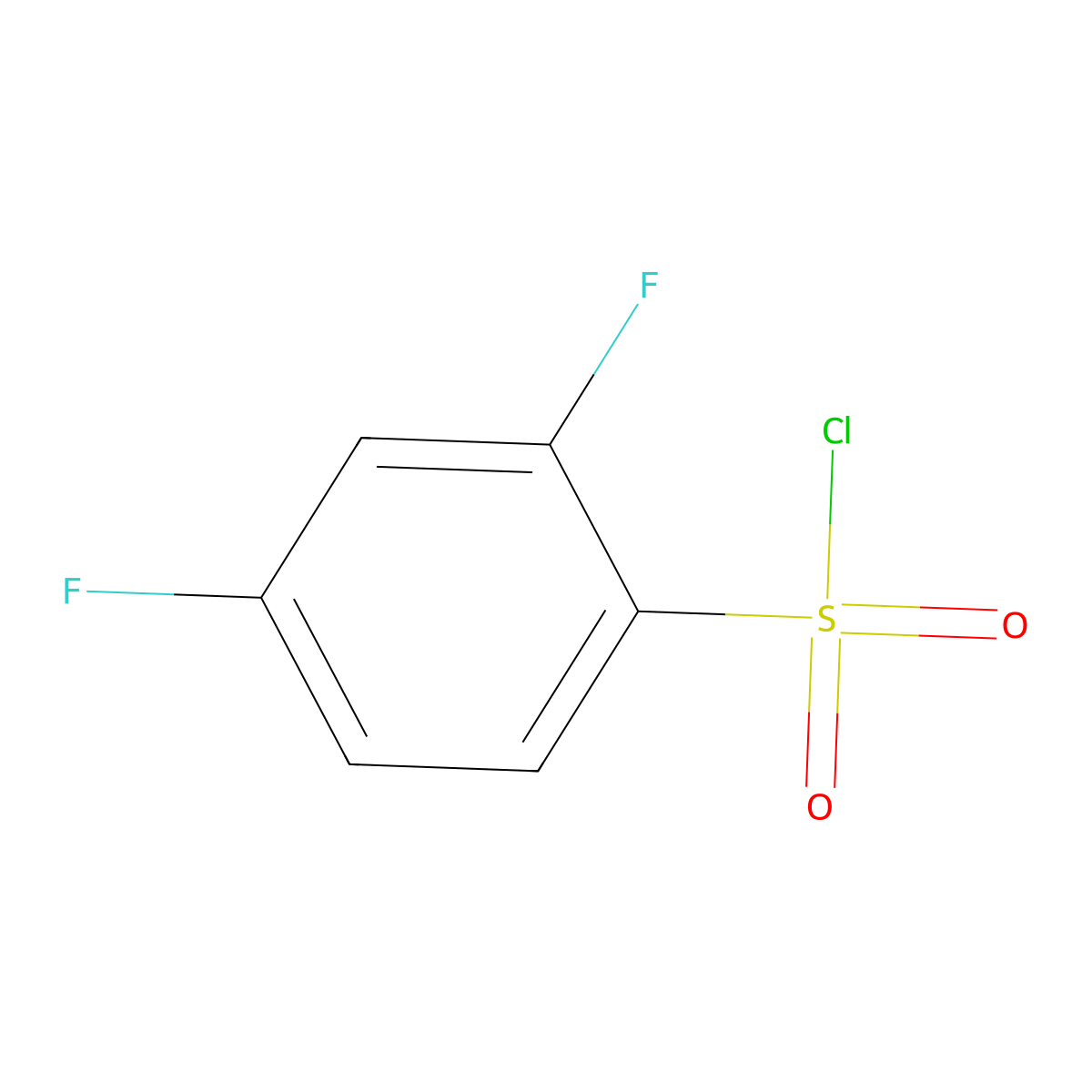 2,4-Difluorobenzenesulfonyl Chloride molecular structure, CAS 13918-92-8