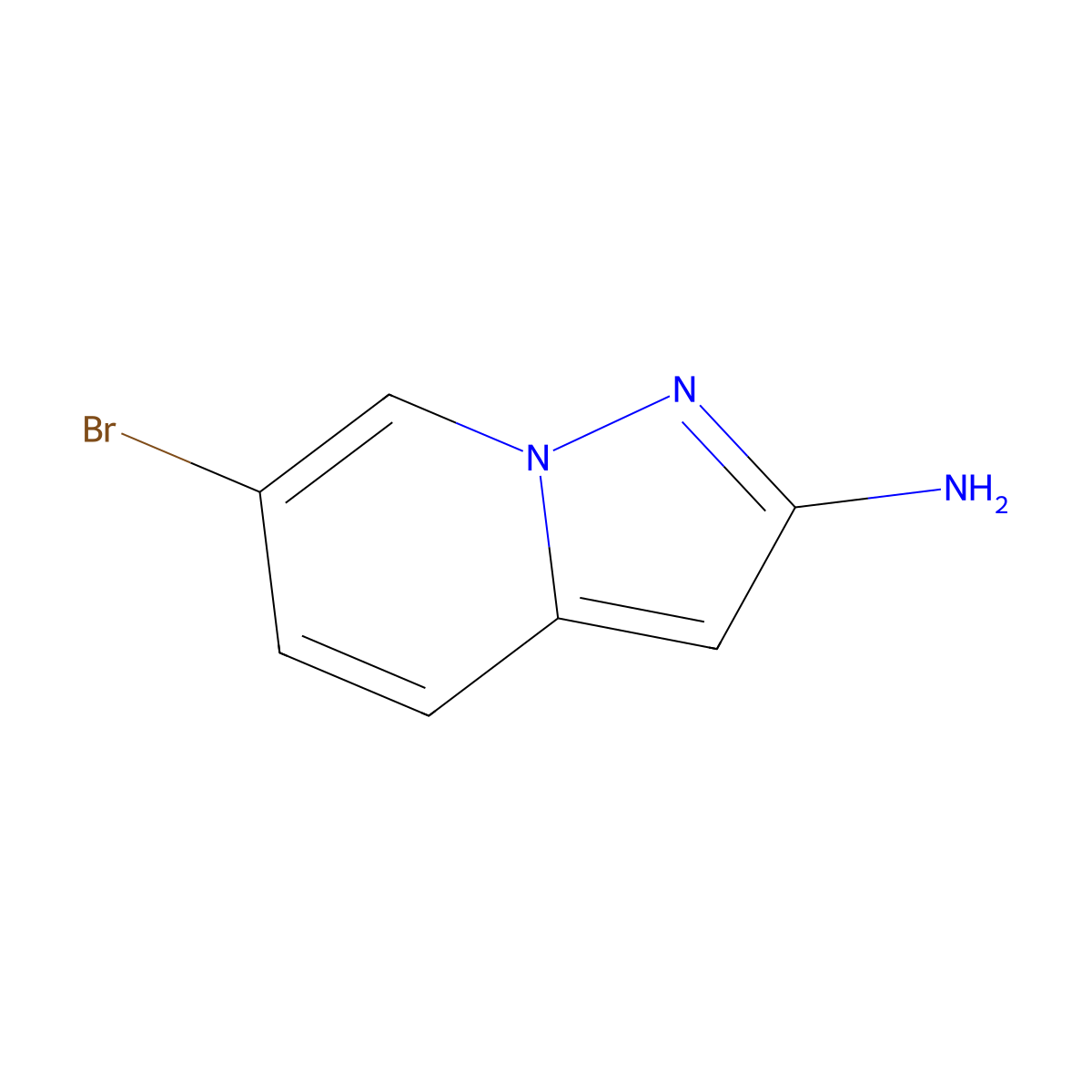 6-Bromopyrazolo[1,5-a]pyridin-2-amine molecular structure, CAS 1391821-41-2