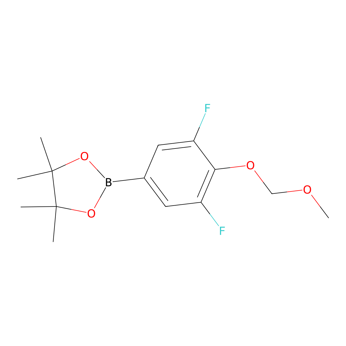 2-(3,5-Difluoro-4-(methoxymethoxy)phenyl)-4,4,5,5-tetramethyl-1,3,2-dioxaborolane molecular structure, CAS 1391822-17-5