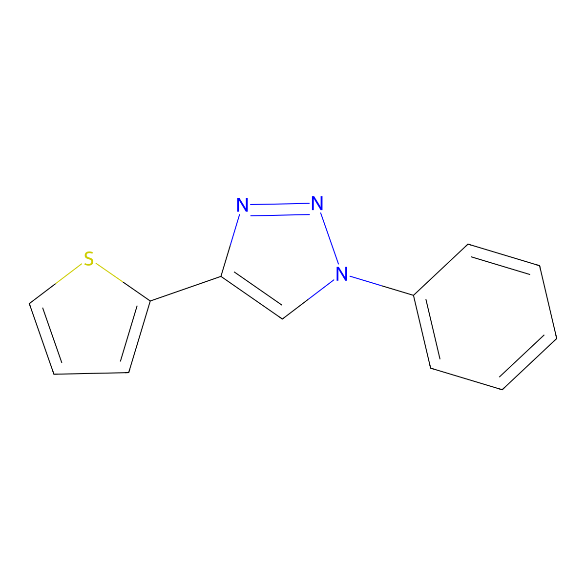 1-phenyl-4-(thiophen-2-yl)-1H-1,2,3-triazole molecular structure, CAS 1391823-60-1