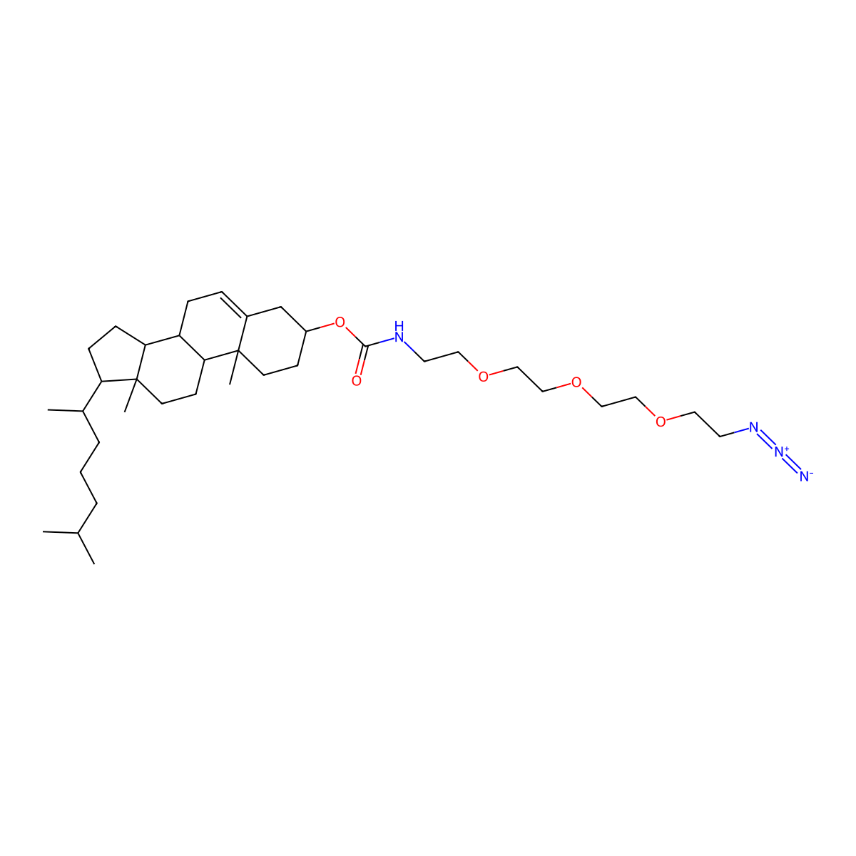 Cholesteryl-TEG azide molecular structure, CAS 1391826-58-6