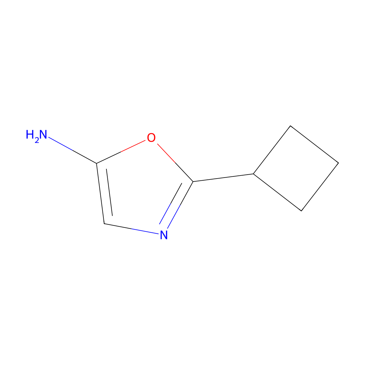 2-Cyclobutyl-1,3-oxazol-5-amine molecular structure, CAS 1391828-64-0