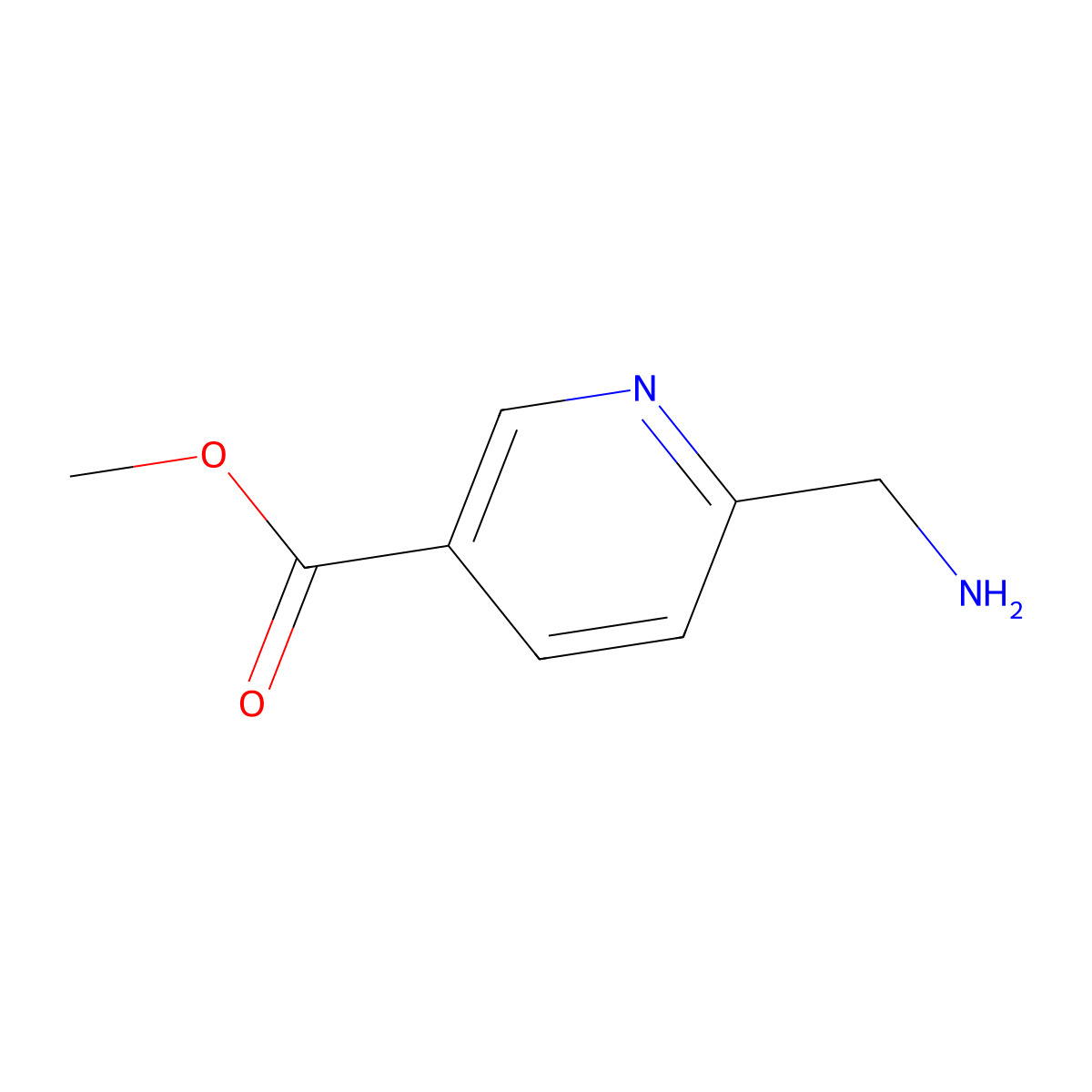 Methyl 6-(aminomethyl)nicotinate molecular structure, CAS 139183-87-2