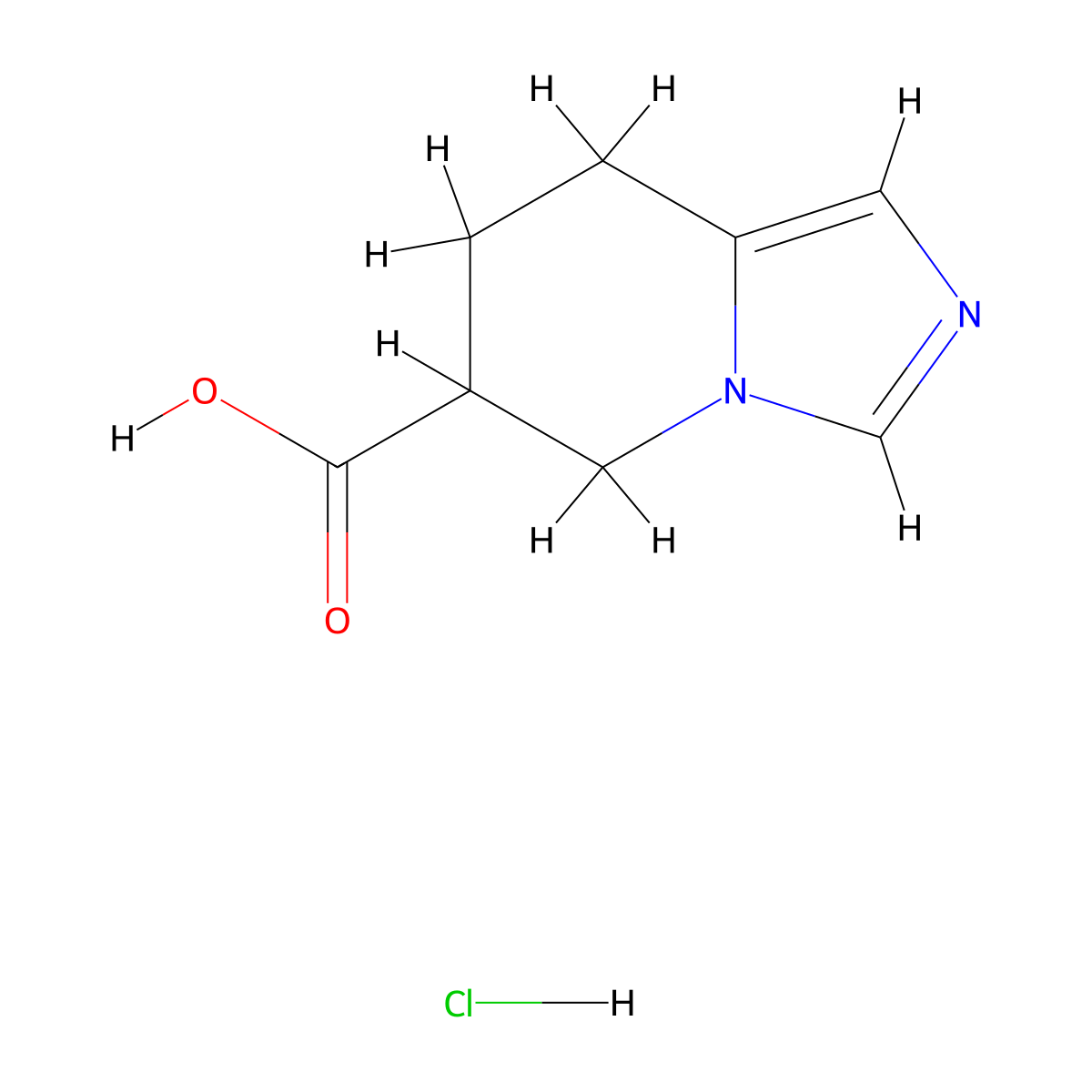 5H,6H,7H,8H-imidazo[1,5-a]pyridine-6-carboxylic acid hydrochloride molecular structure, CAS 139183-92-9