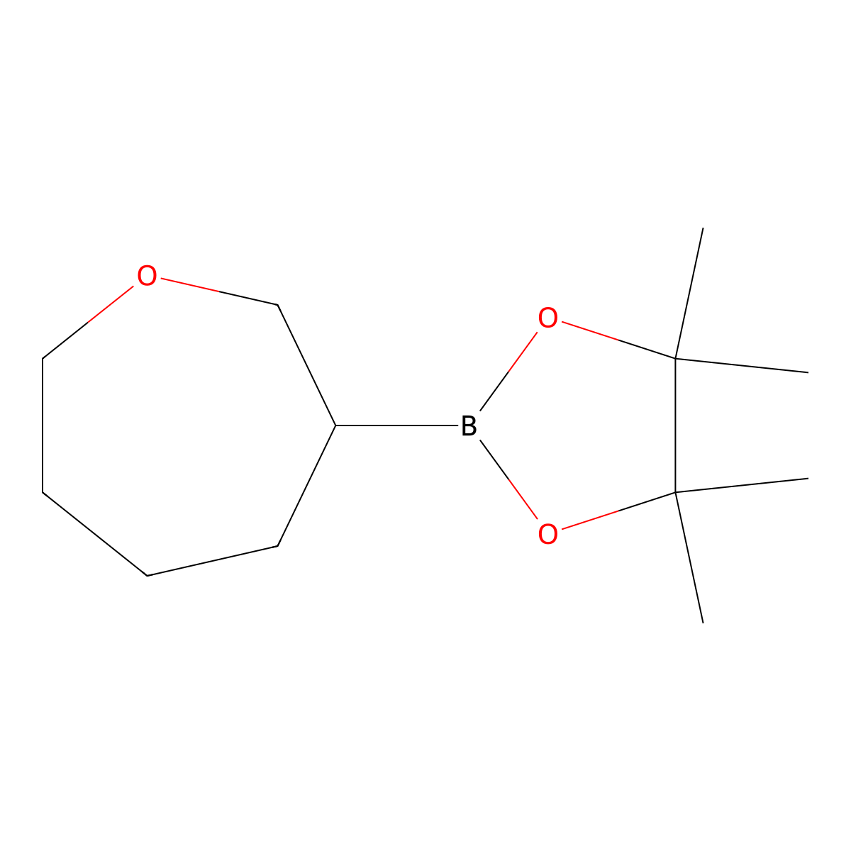 3-Hexamethyleneoxide boronic acid pinacol ester molecular structure, CAS 1391850-40-0