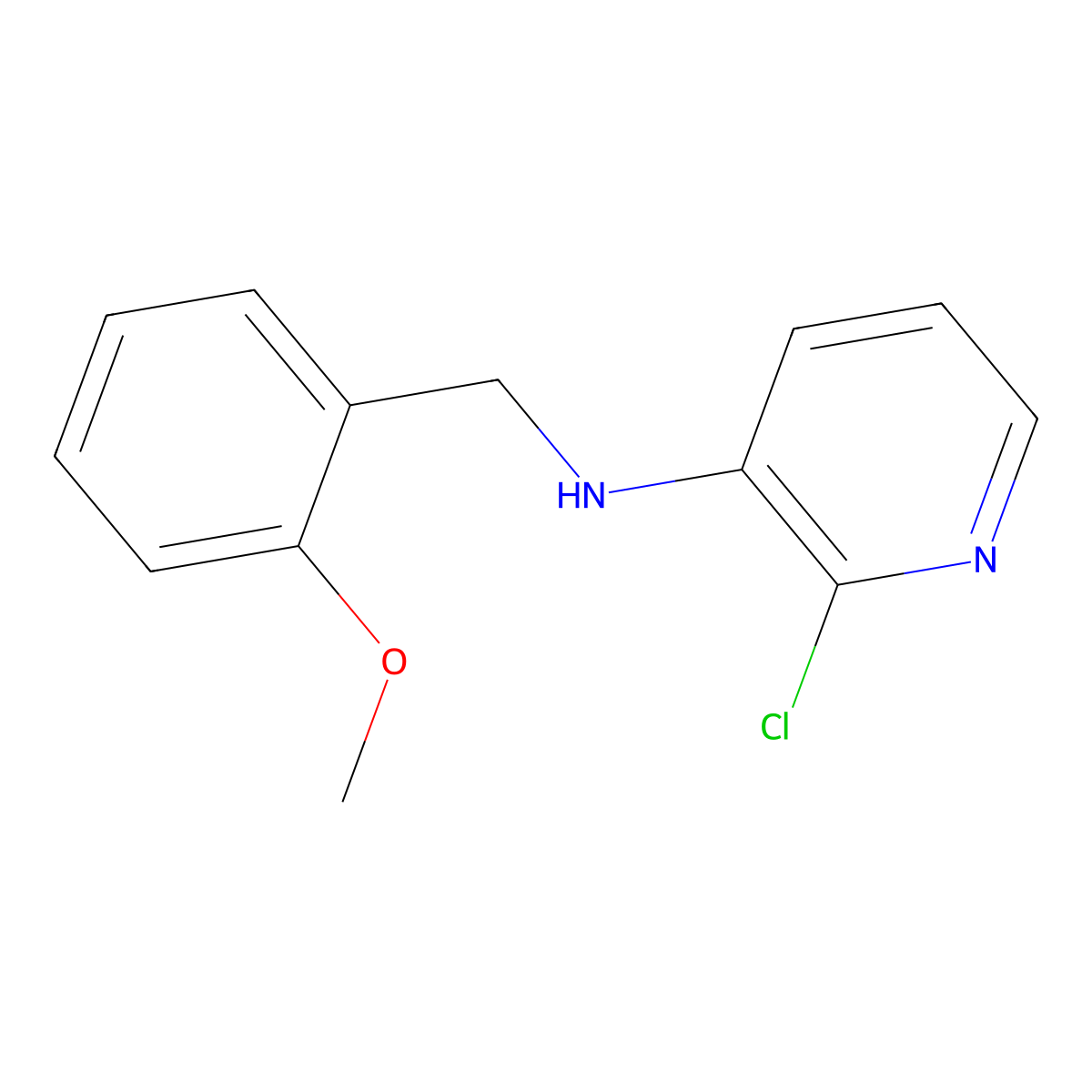 2-Chloro-N-(2-methoxybenzyl)pyridin-3-amine molecular structure, CAS 139190-14-0