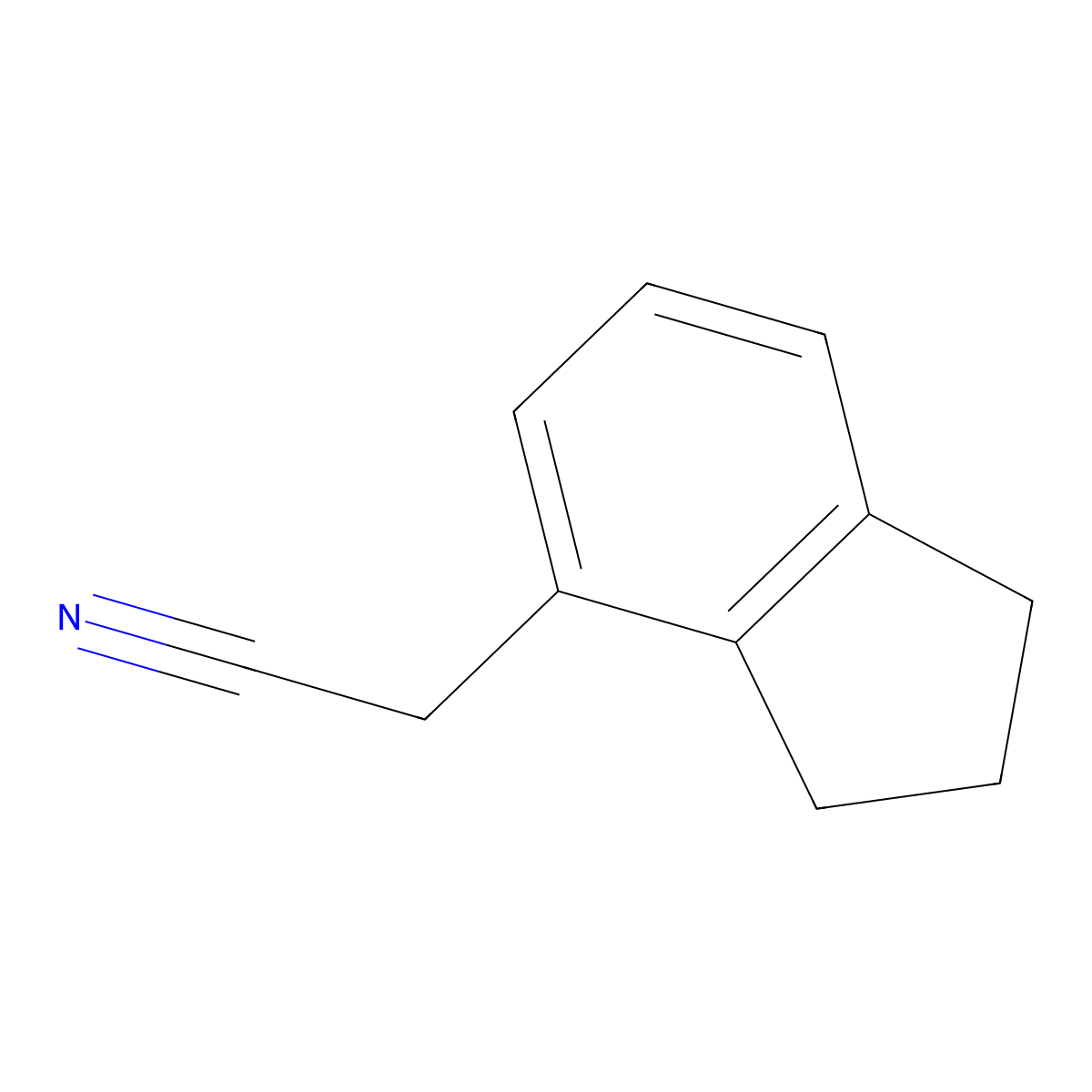 2-(2,3-dihydro-1H-inden-4-yl)acetonitrile molecular structure, CAS 139190-29-7