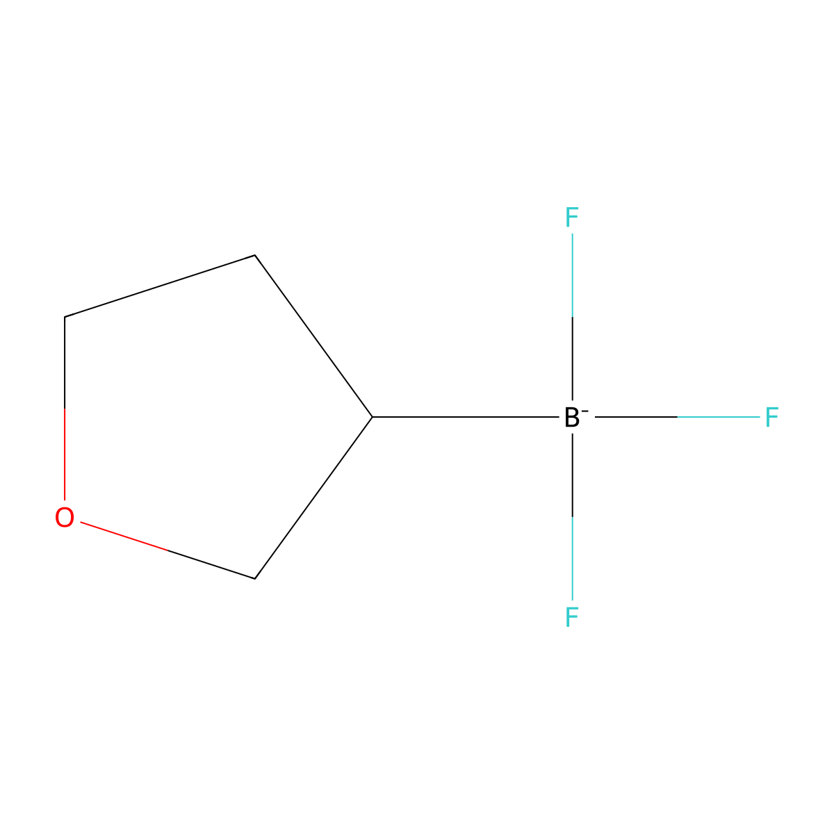 Trifluoro(oxolan-3-yl)boranuide molecular structure, CAS 1391903-90-4