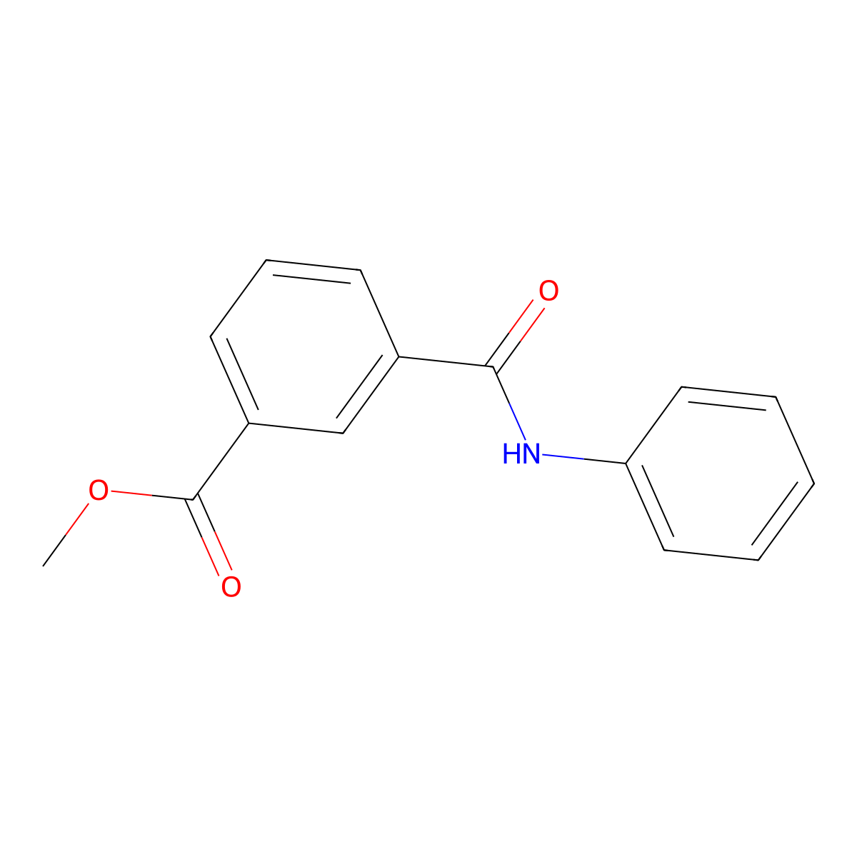 Methyl 3-(phenylcarbamoyl)benzoate molecular structure, CAS 139191-85-8
