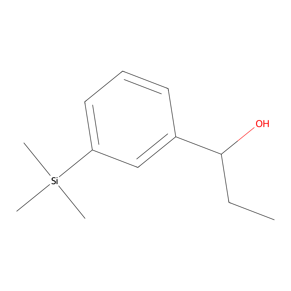 alpha-Ethyl-3-(trimethylsilyl)benZenemethanol molecular structure, CAS 1391911-05-9