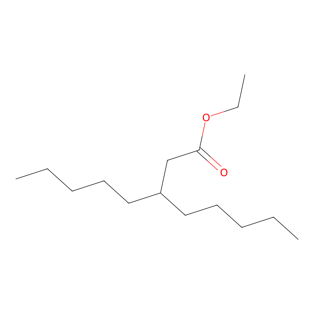 Ethyl 3-pentyloctanoate molecular structure, CAS 1391911-53-7