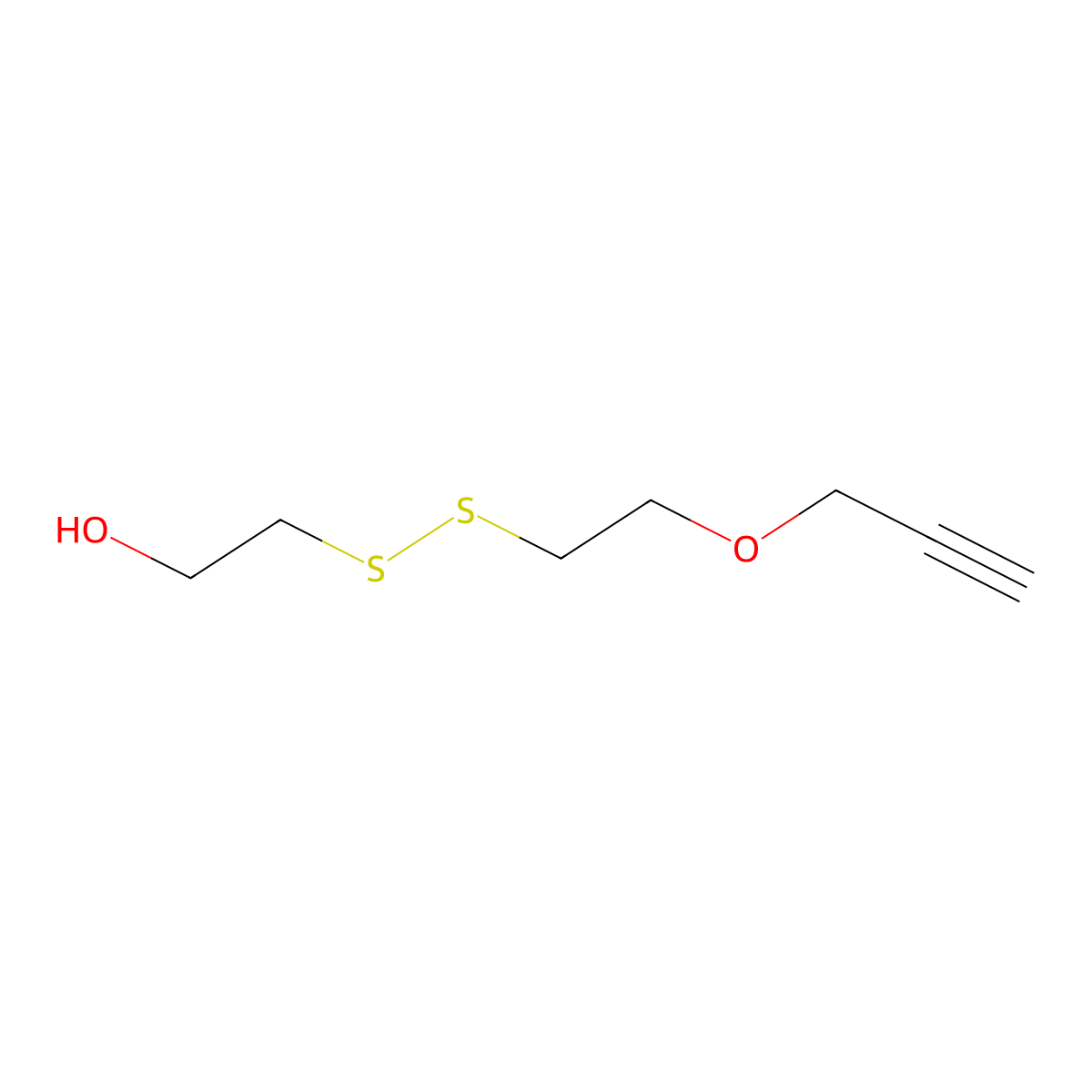 Propargyl-PEG1-SS-alcohol molecular structure, CAS 1391914-41-2