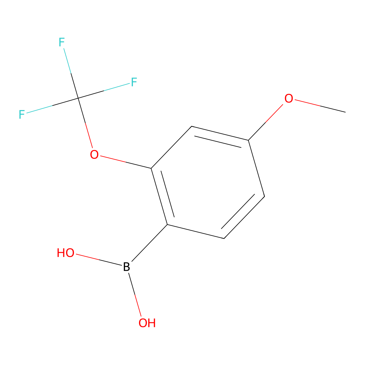 4-Methoxy-2-(trifluoromethoxy)phenylboronic acid molecular structure, CAS 1391918-92-5