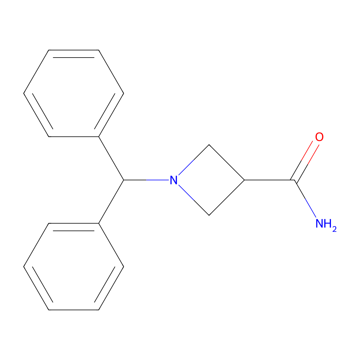 1-Benzhydrylazetidine-3-carboxamide molecular structure, CAS 1391919-91-7