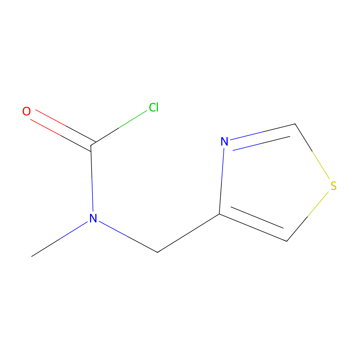N-Methyl-N-(1,3-thiazol-4-ylmethyl)carbamoyl chloride molecular structure, CAS 1391921-17-7