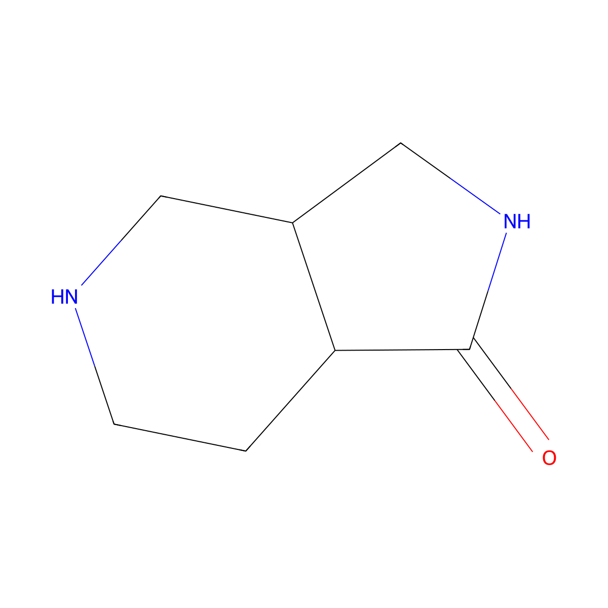 octahydro-1H-pyrrolo[3,4-c]pyridin-1-one molecular structure, CAS 1391926-56-9