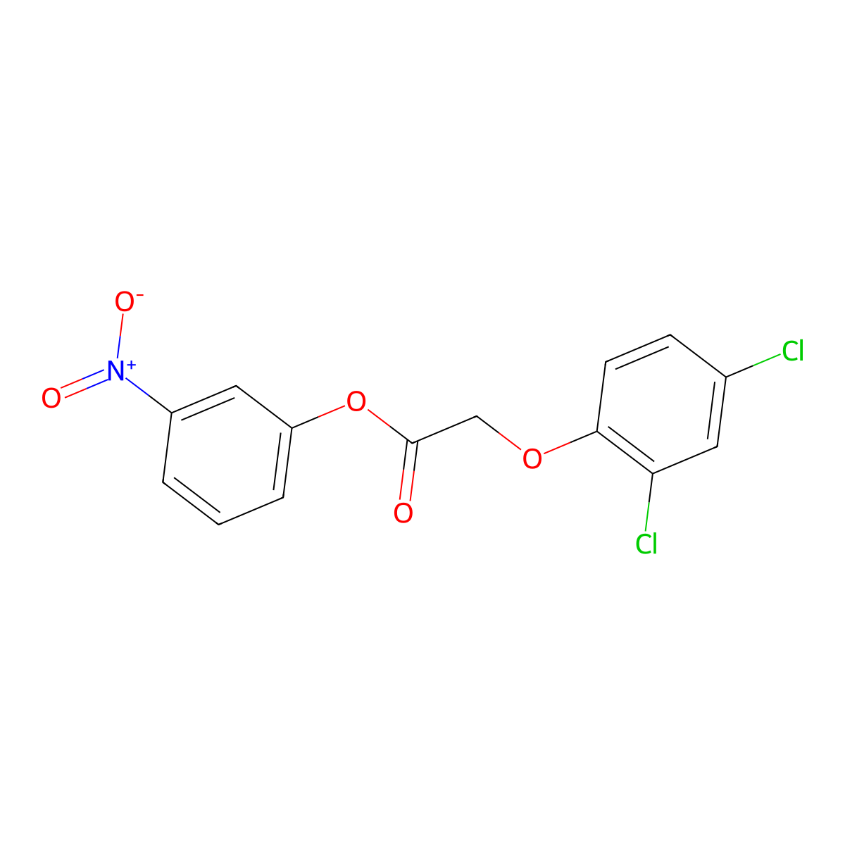 3-Nitrophenyl (2,4-dichlorophenoxy)acetate molecular structure, CAS 139194-52-8