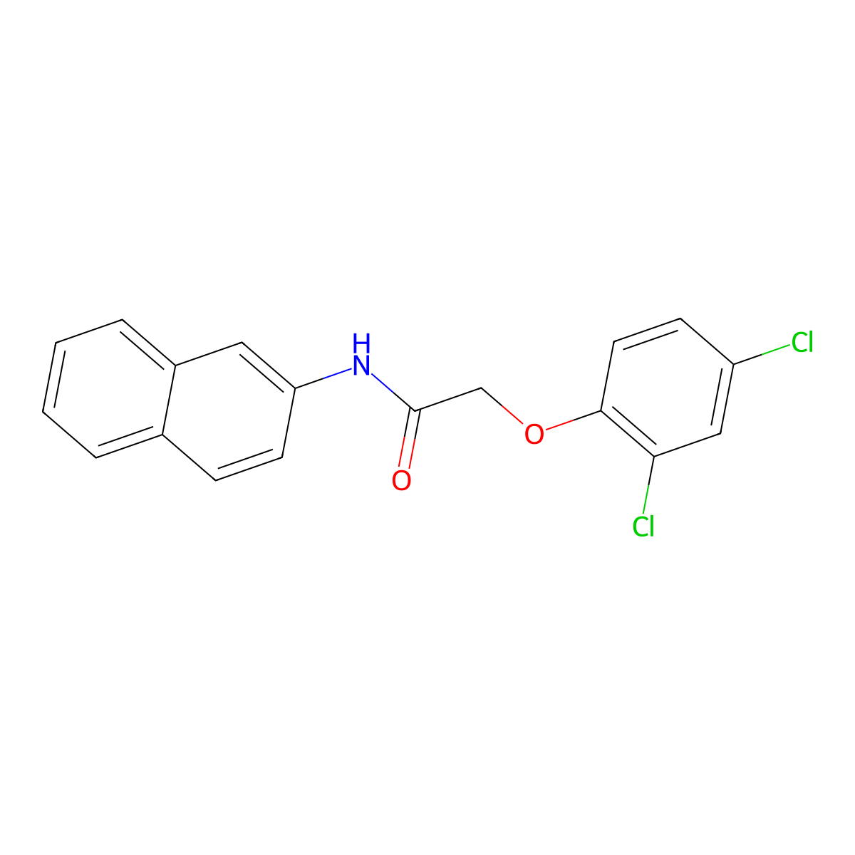 2-(2,4-dichlorophenoxy)-N-(naphthalen-2-yl)acetamide molecular structure, CAS 139194-55-1