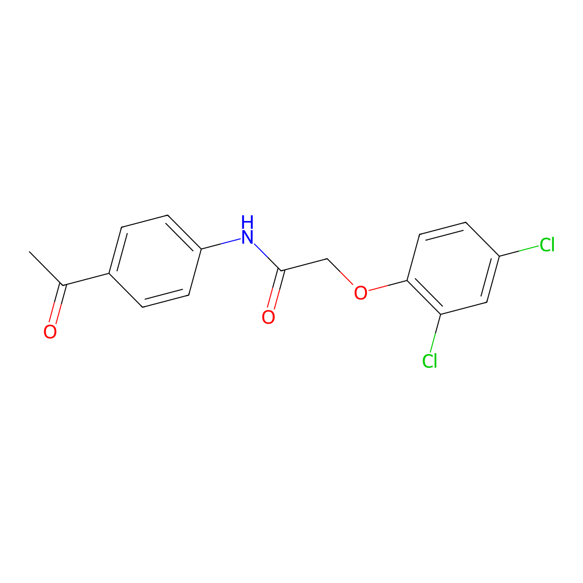N-(4-acetylphenyl)-2-(2,4-dichlorophenoxy)acetamide molecular structure, CAS 139194-57-3