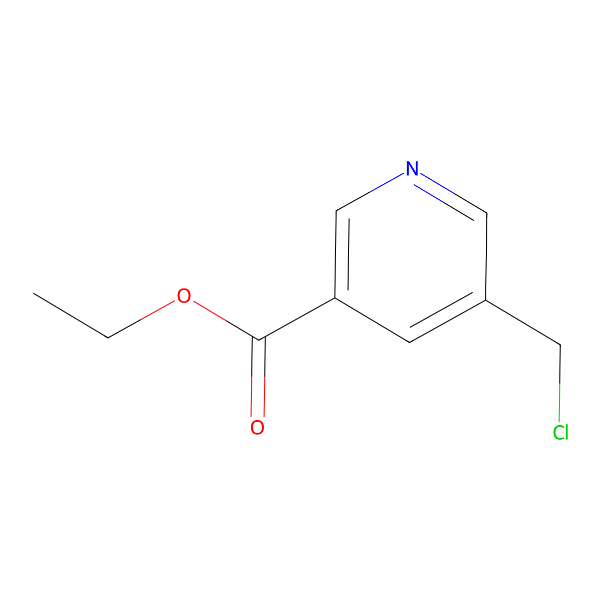 Ethyl 5-(chloromethyl)nicotinate molecular structure, CAS 1391986-90-5