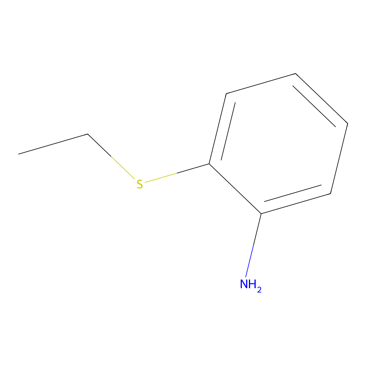 2-(Ethylthio)aniline molecular structure, CAS 13920-91-7