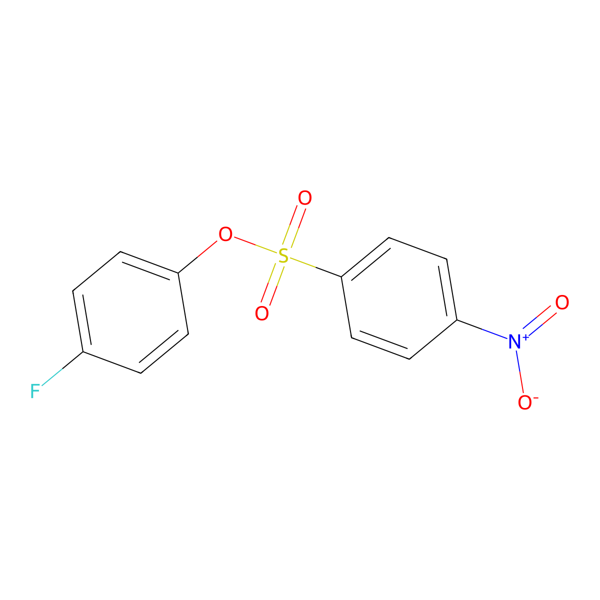 4-Fluorophenyl 4-nitrobenzene-1-sulfonate molecular structure, CAS 1392005-96-7