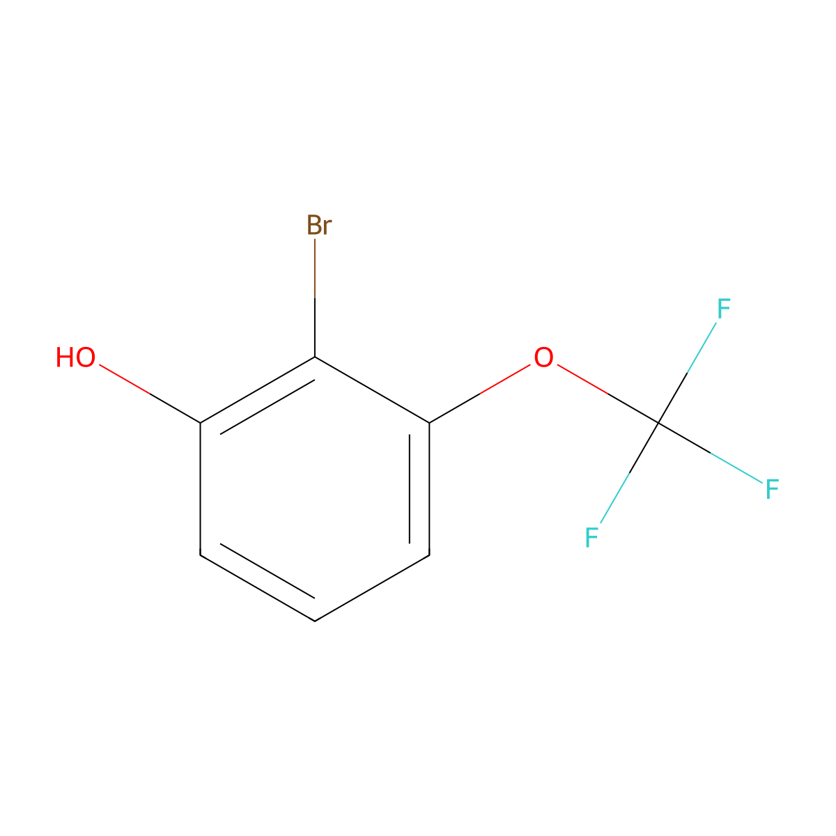 2-Bromo-3-(trifluoromethoxy)phenol molecular structure, CAS 1392059-76-5