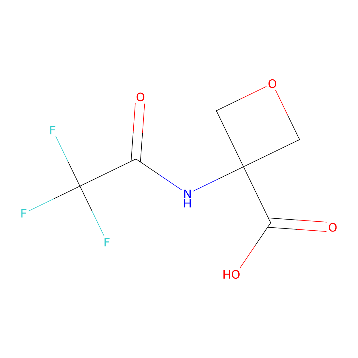 3-(2,2,2-Trifluoro-acetylamino)-oxetane-3-carboxylic acid molecular structure, CAS 1392072-19-3