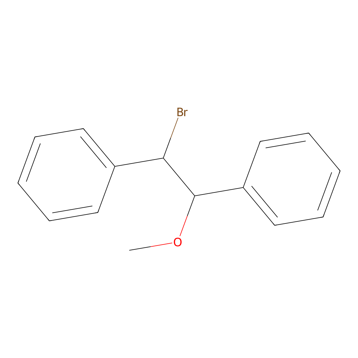 1,1'-(1-Bromo-2-methoxyethane-1,2-diyl)dibenzene molecular structure, CAS 13921-79-4