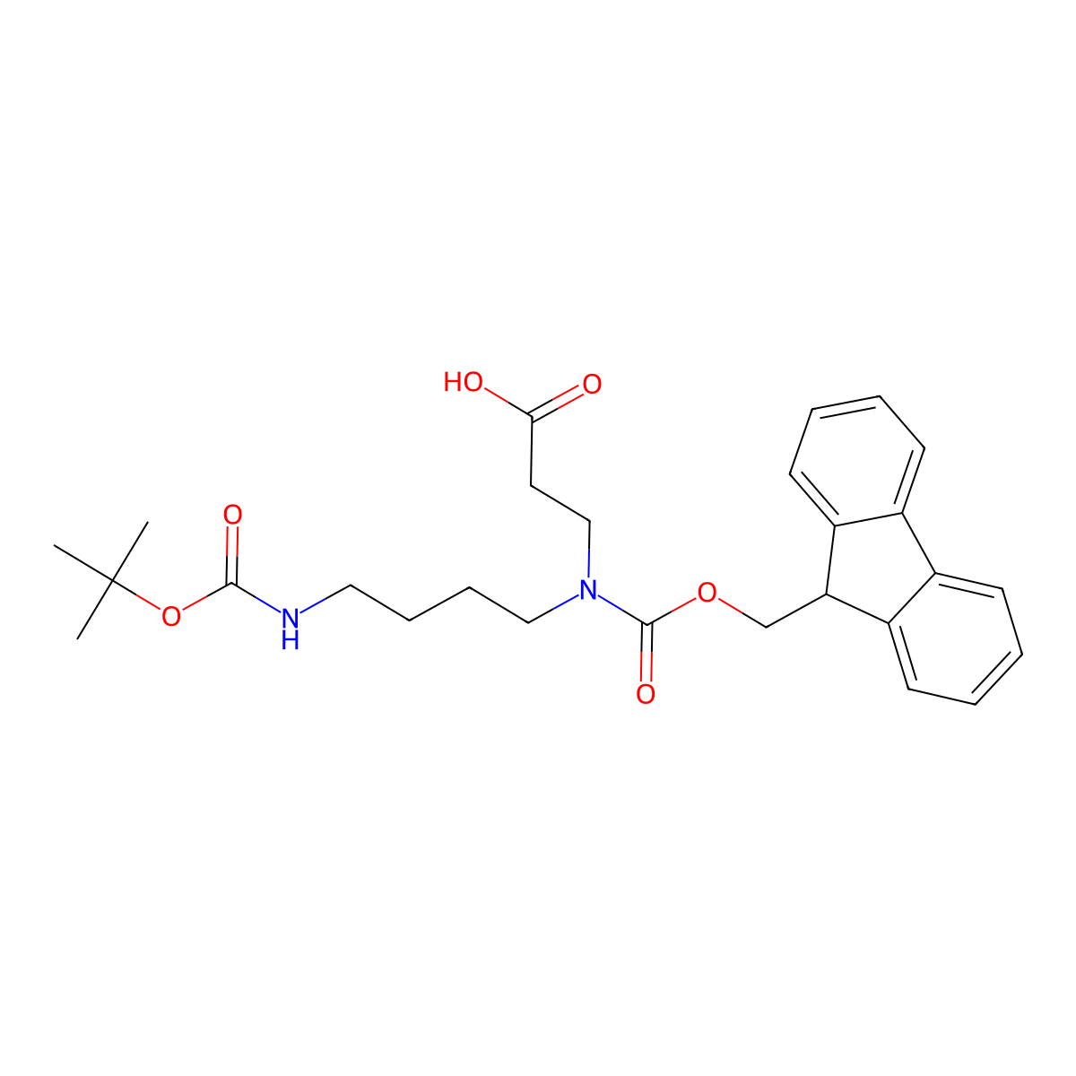 N-(4-Boc-aminobutyl)-N-Fmoc-b-alanine molecular structure, CAS 1392101-23-3