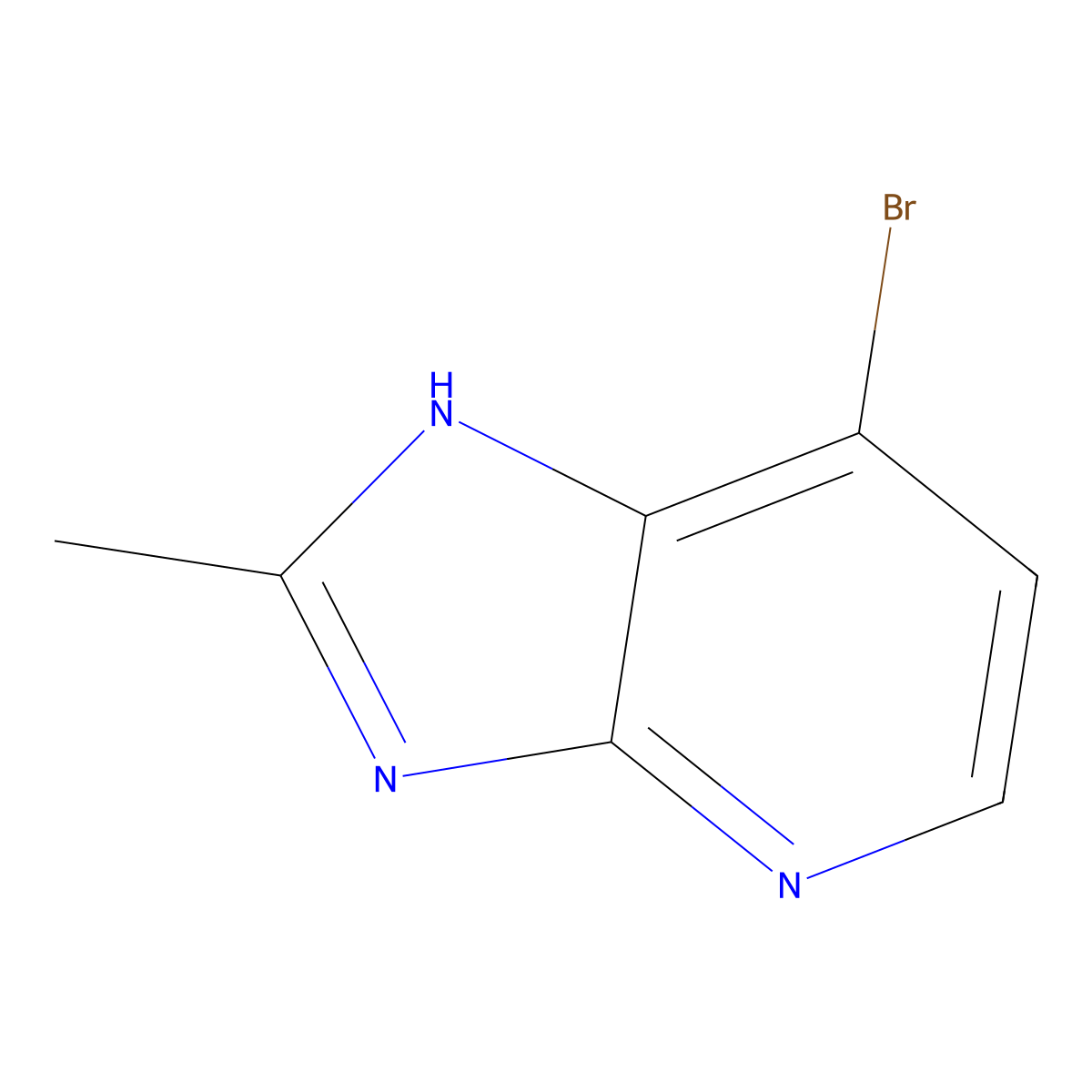 7-Bromo-2-methyl-3H-imidazo[4,5-b]pyridine molecular structure, CAS 1392102-13-4