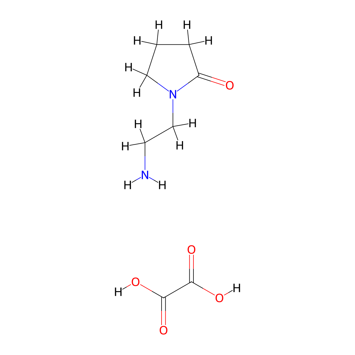 1-(2-Aminoethyl)pyrrolidin-2-one oxalate molecular structure, CAS 1392113-56-2