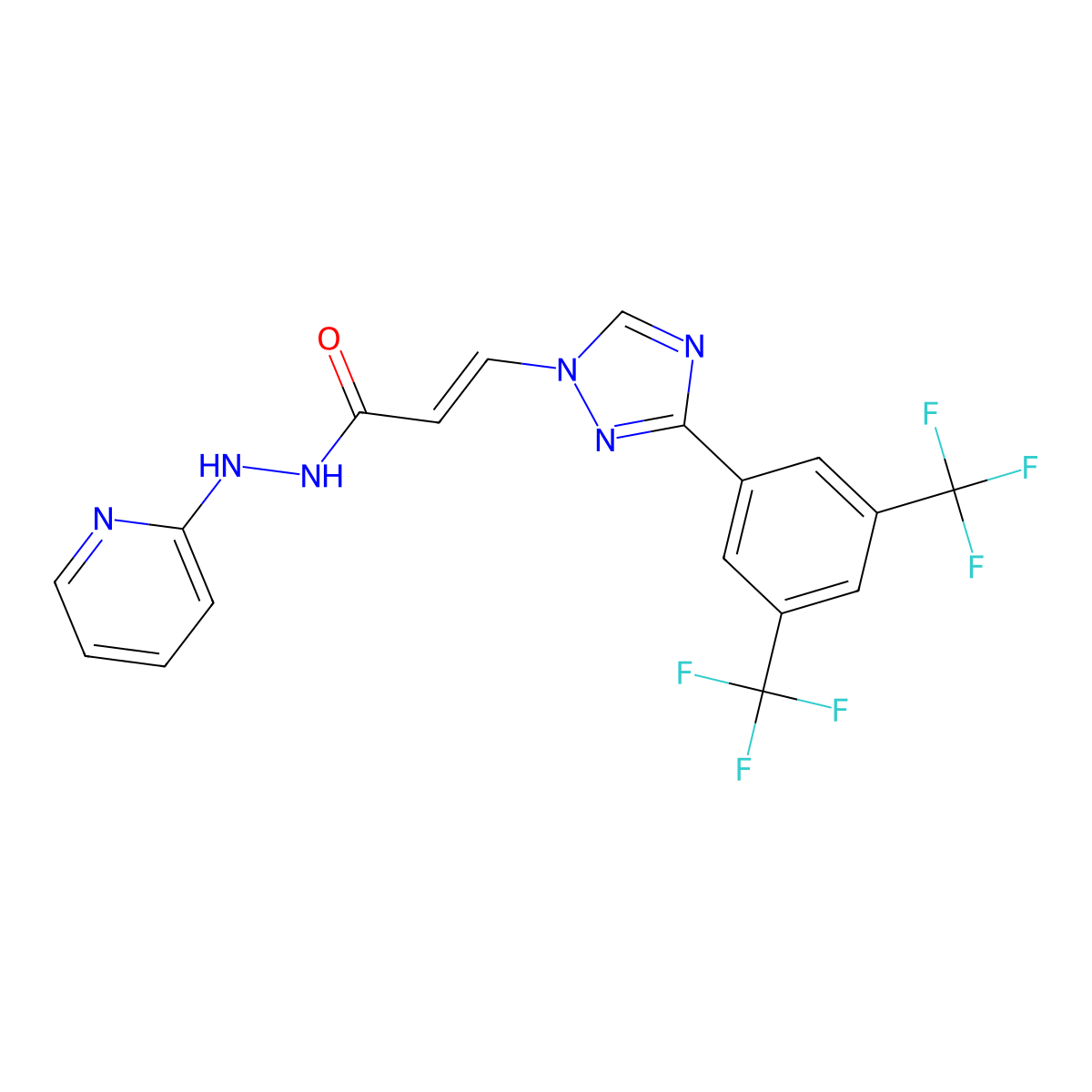 Verdinexor molecular structure, CAS 1392136-43-4