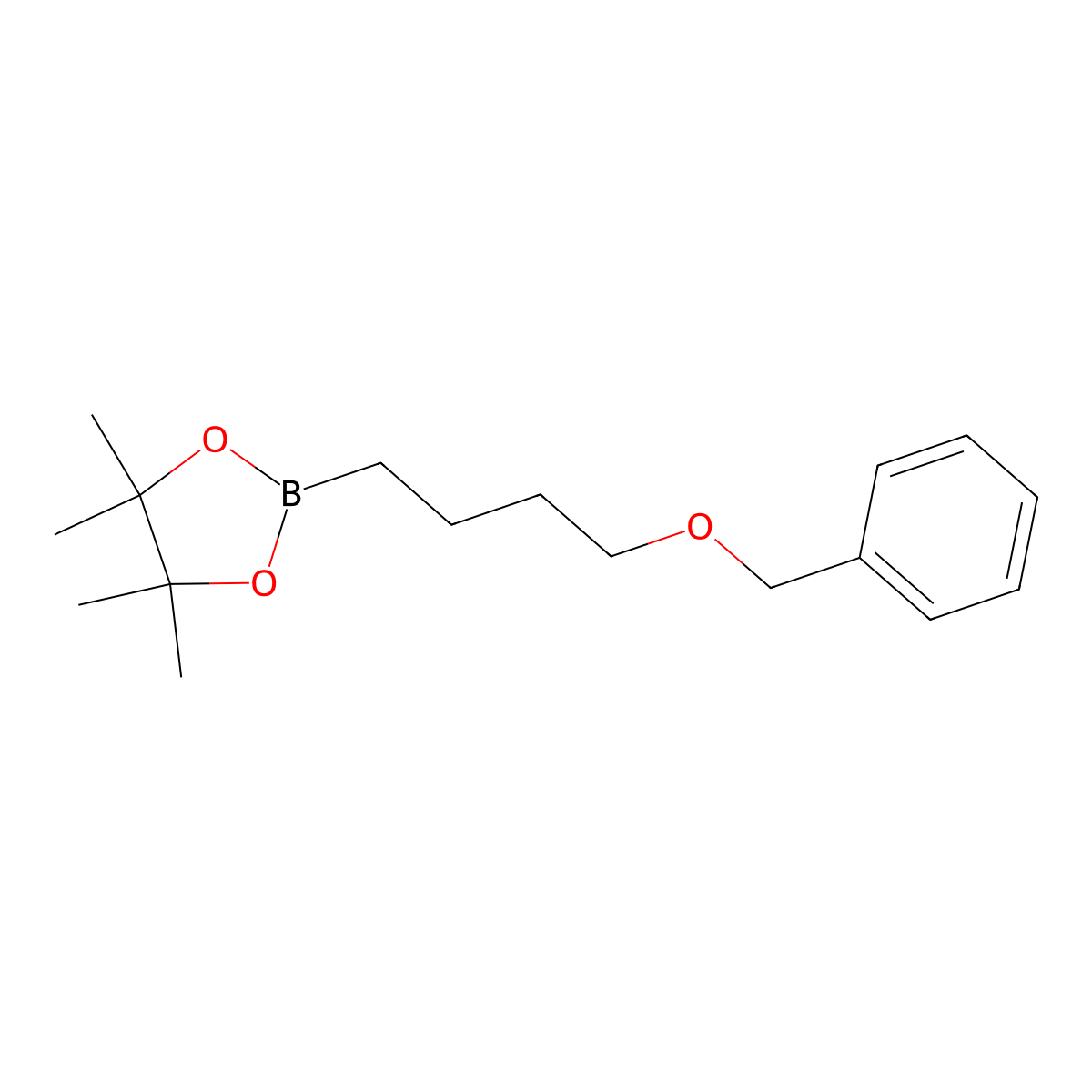 2-(4-(Benzyloxy)butyl)-4,4,5,5-tetramethyl-1,3,2-dioxaborolane molecular structure, CAS 1392140-99-6