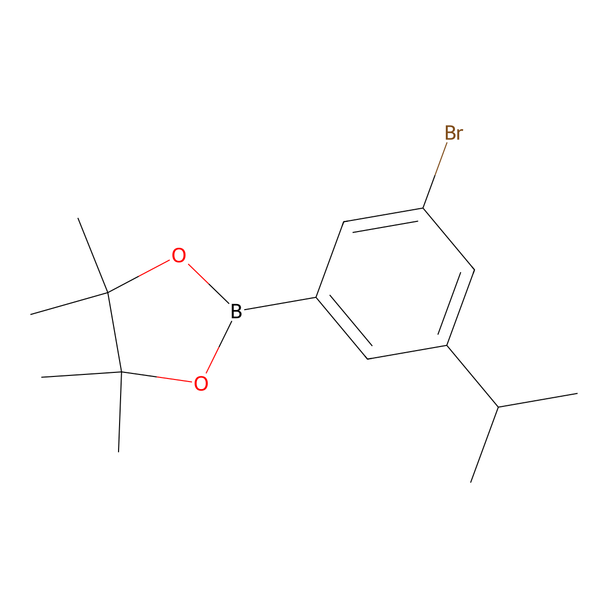 3-Bromo-5-isopropylphenylboronic acid pinacol ester molecular structure, CAS 1392146-18-7