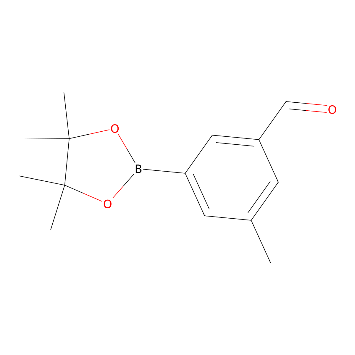 3-Methyl-5-(4,4,5,5-tetramethyl-1,3,2-dioxaborolan-2-yl)benzaldehyde molecular structure, CAS 1392146-21-2