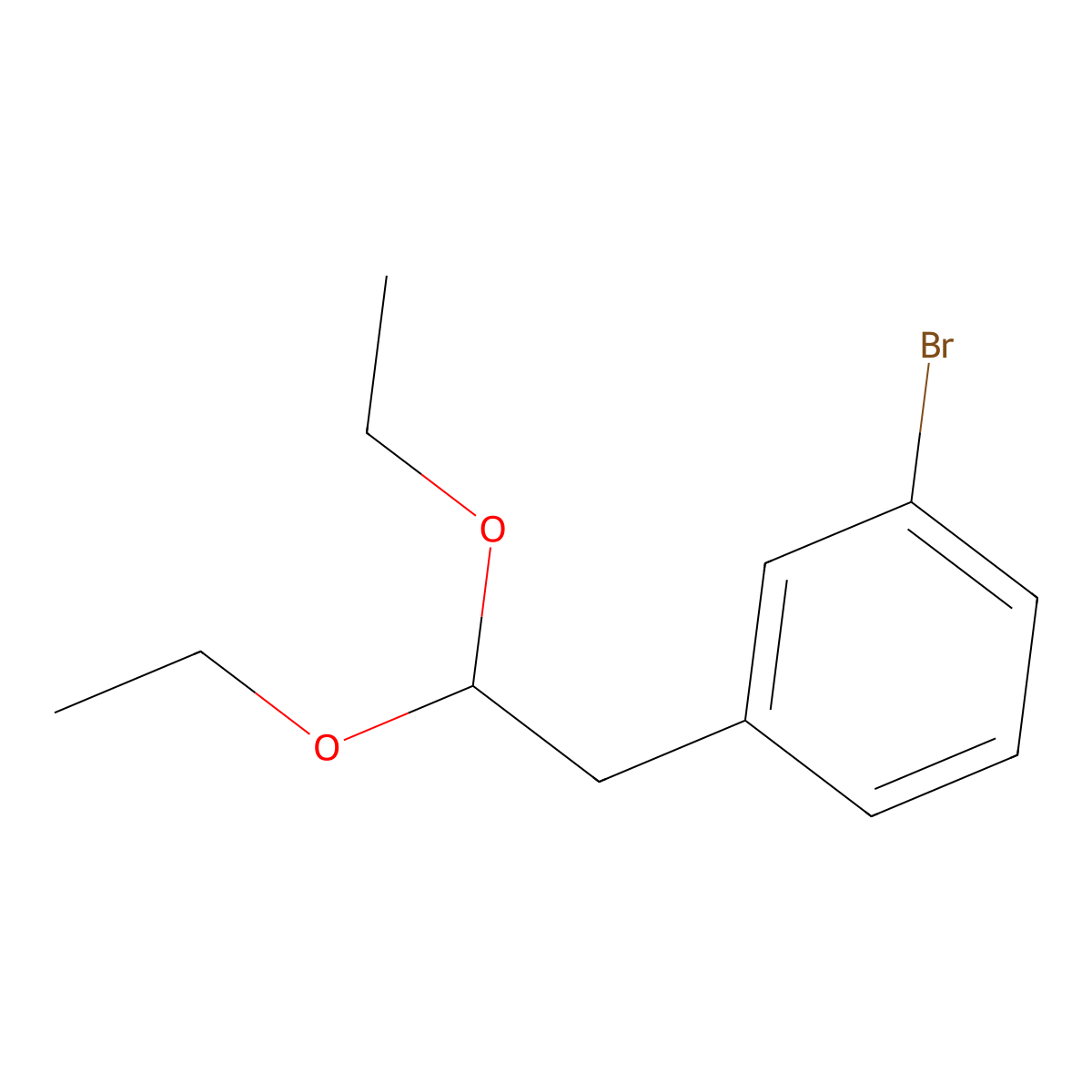 1-Bromo-3-(2,2-diethoxyethyl)benzene molecular structure, CAS 1392146-22-3