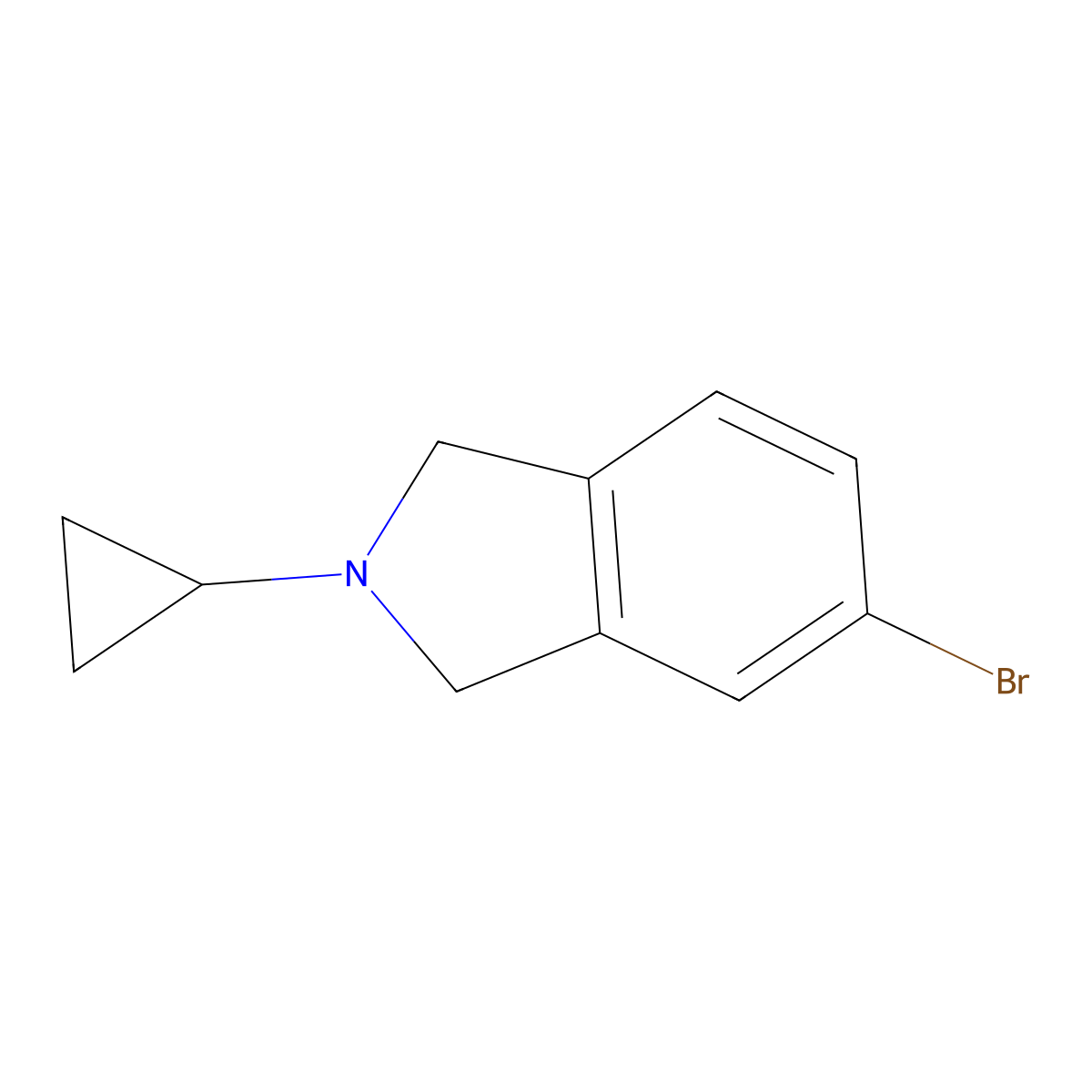 5-Bromo-2-cyclopropylisoindoline molecular structure, CAS 1392147-82-8
