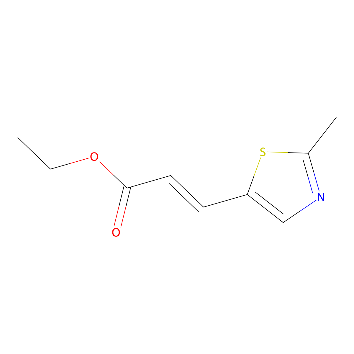 (E)-ethyl 3-(2-methylthiazol-5-yl)acrylate molecular structure, CAS 1392148-94-5
