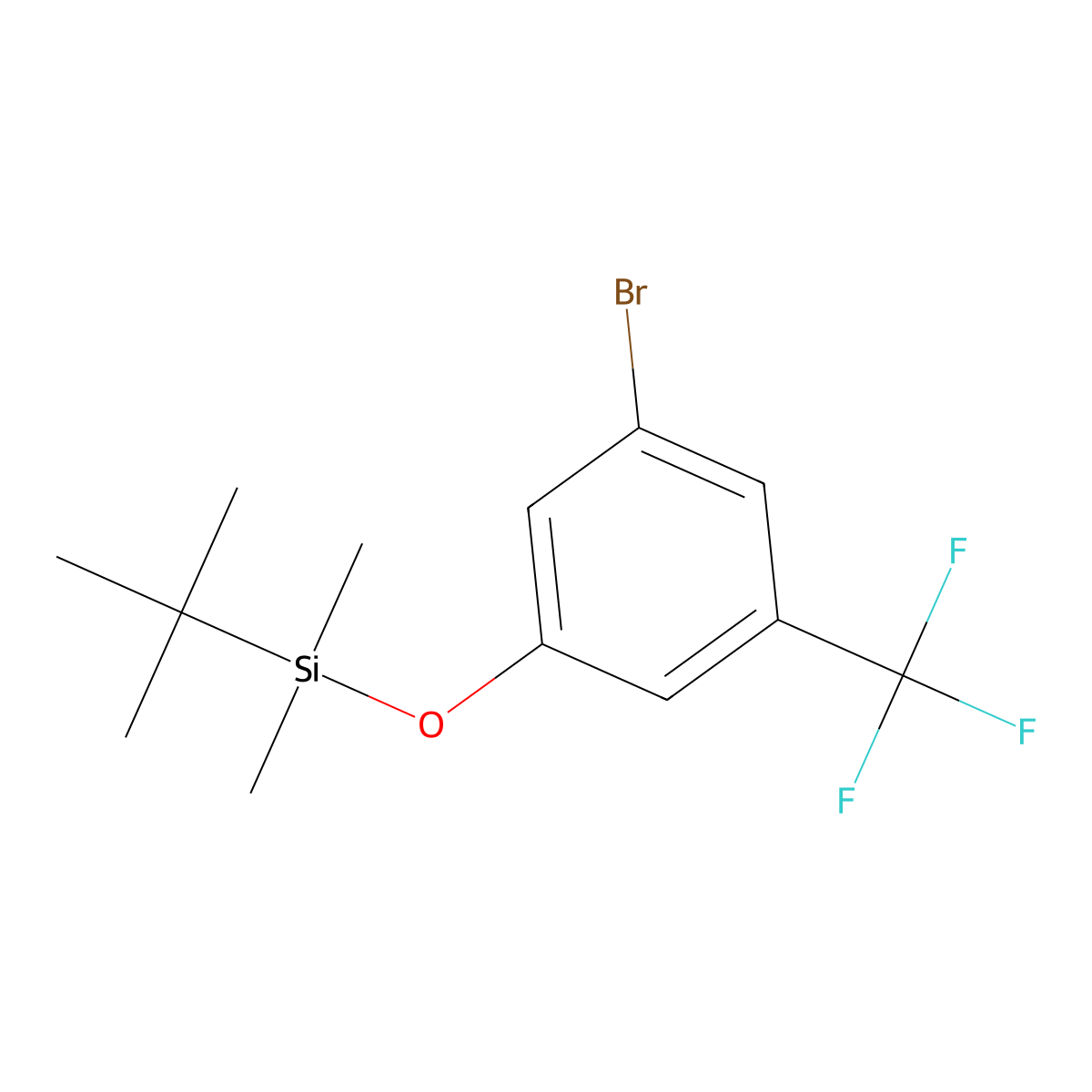 [3-Bromo-5-(trifluoromethyl)phenoxy](tert-butyl)dimethylsilane molecular structure, CAS 1392196-66-5