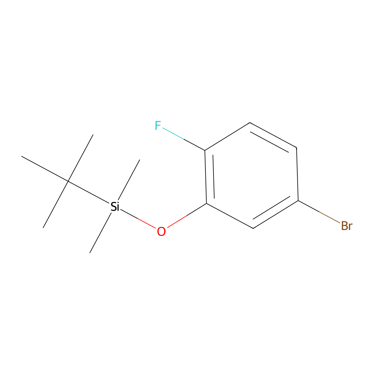 5-Bromo-2-fluorophenoxy(tert-butyl)dimethylsilane molecular structure, CAS 1392196-69-8