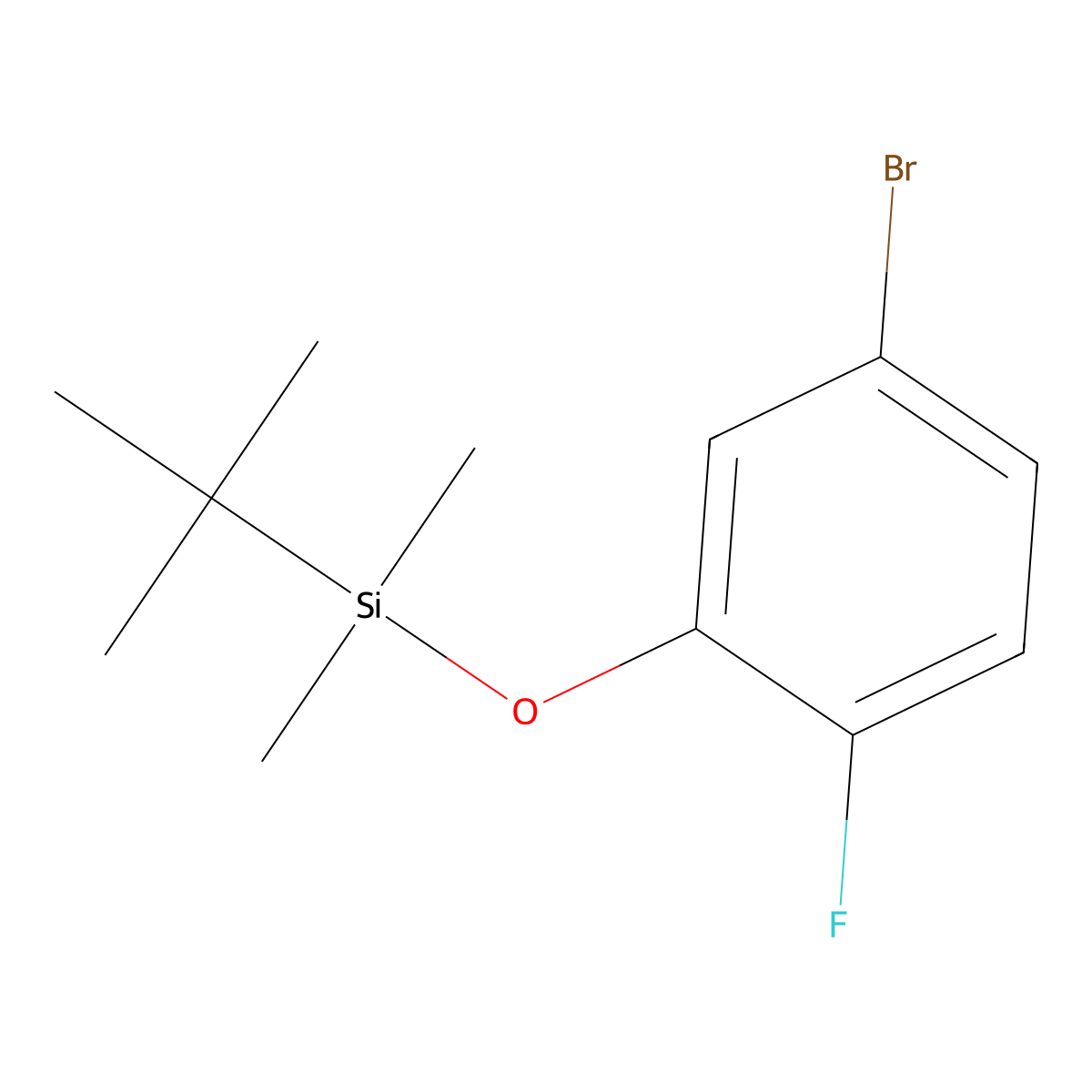 5-Bromo-2-fluorophenoxy(tert-butyl)dimethylsilane molecular structure, CAS 1392196-69-8