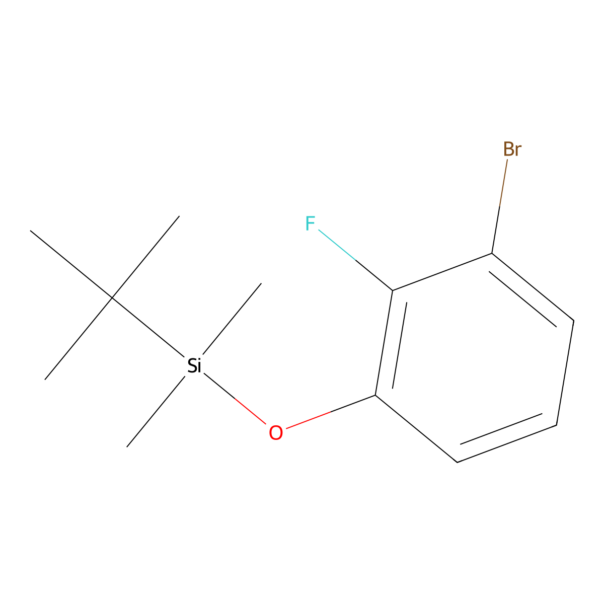 3-Bromo-2-fluorophenoxy(tert-butyl)dimethylsilane molecular structure, CAS 1392196-70-1