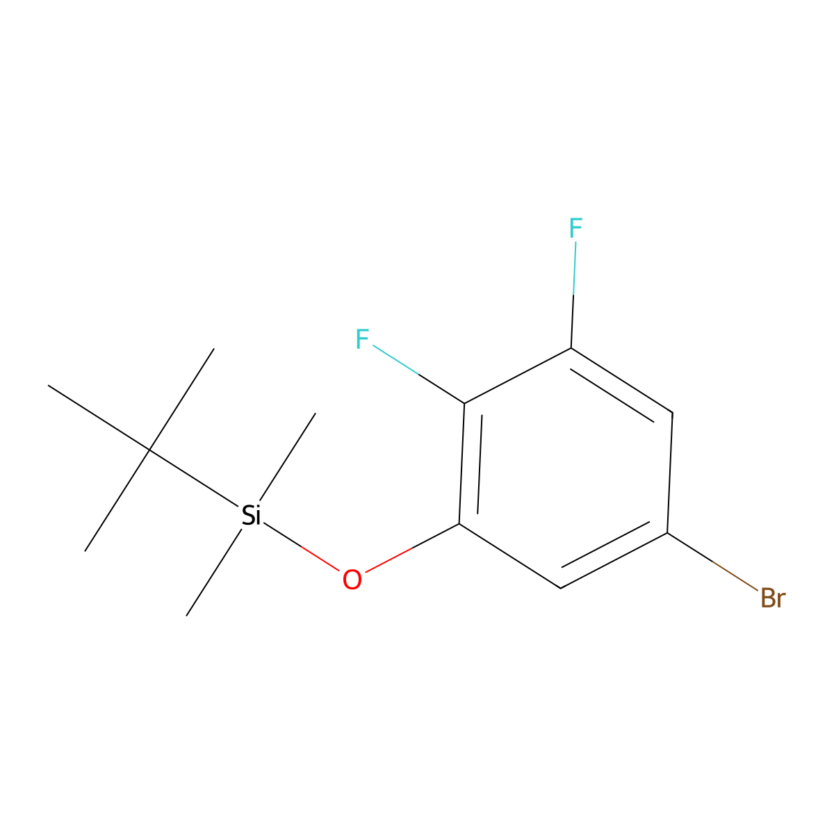 (5-Bromo-2,3-difluorophenoxy)(tert-butyl)dimethylsilane molecular structure, CAS 1392196-73-4