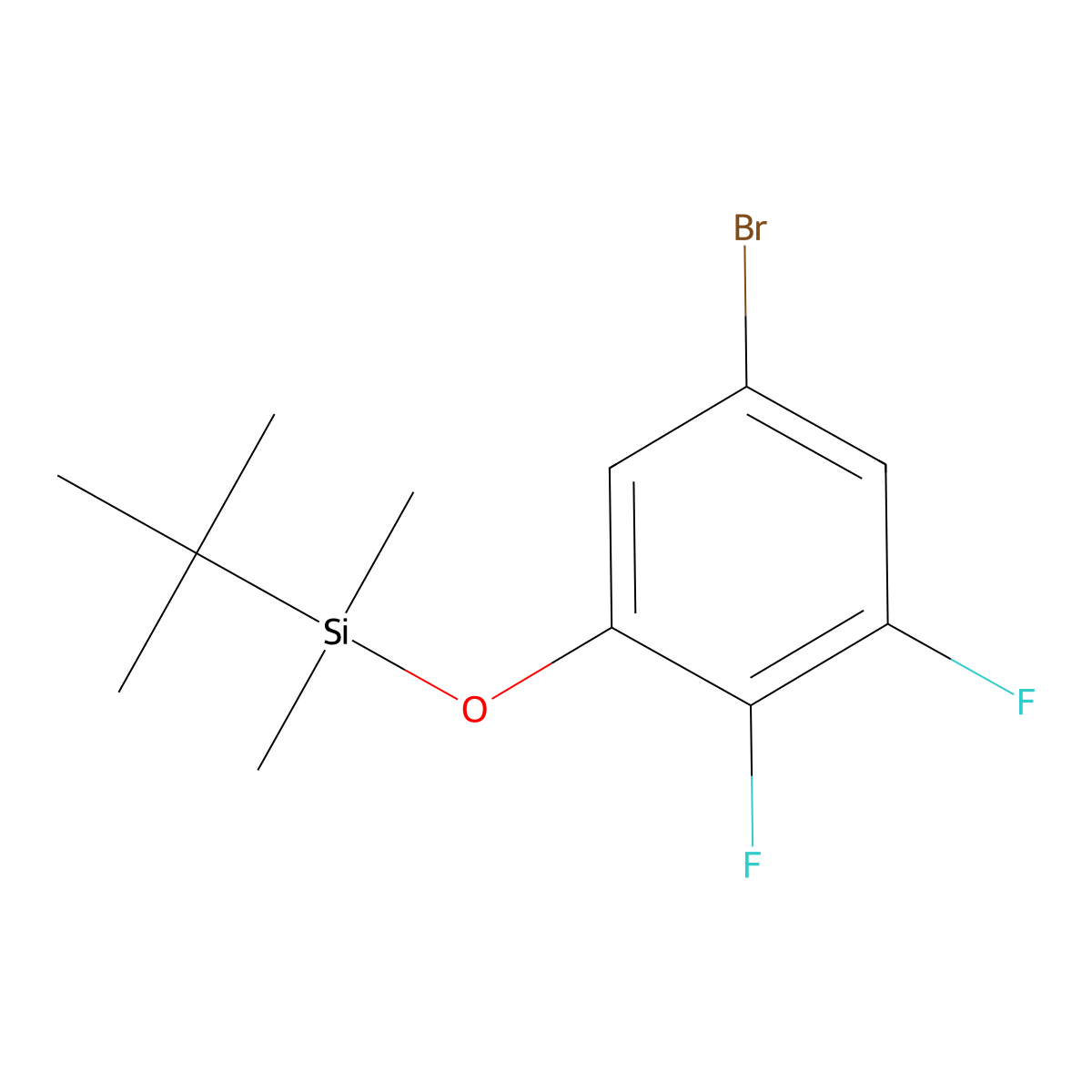 (5-Bromo-2,3-difluorophenoxy)(tert-butyl)dimethylsilane molecular structure, CAS 1392196-73-4